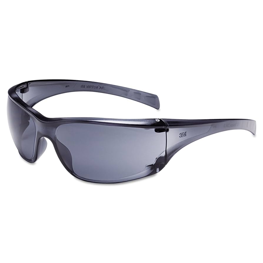 3M™ Virtua™ AP Protective Eyewear, Gray Hard Coat Lens, Model: 11815-00000-20: Stylish gray safety eyewear with wraparound protection and scratch-resistant lens—built for industrial clarity and comfort.