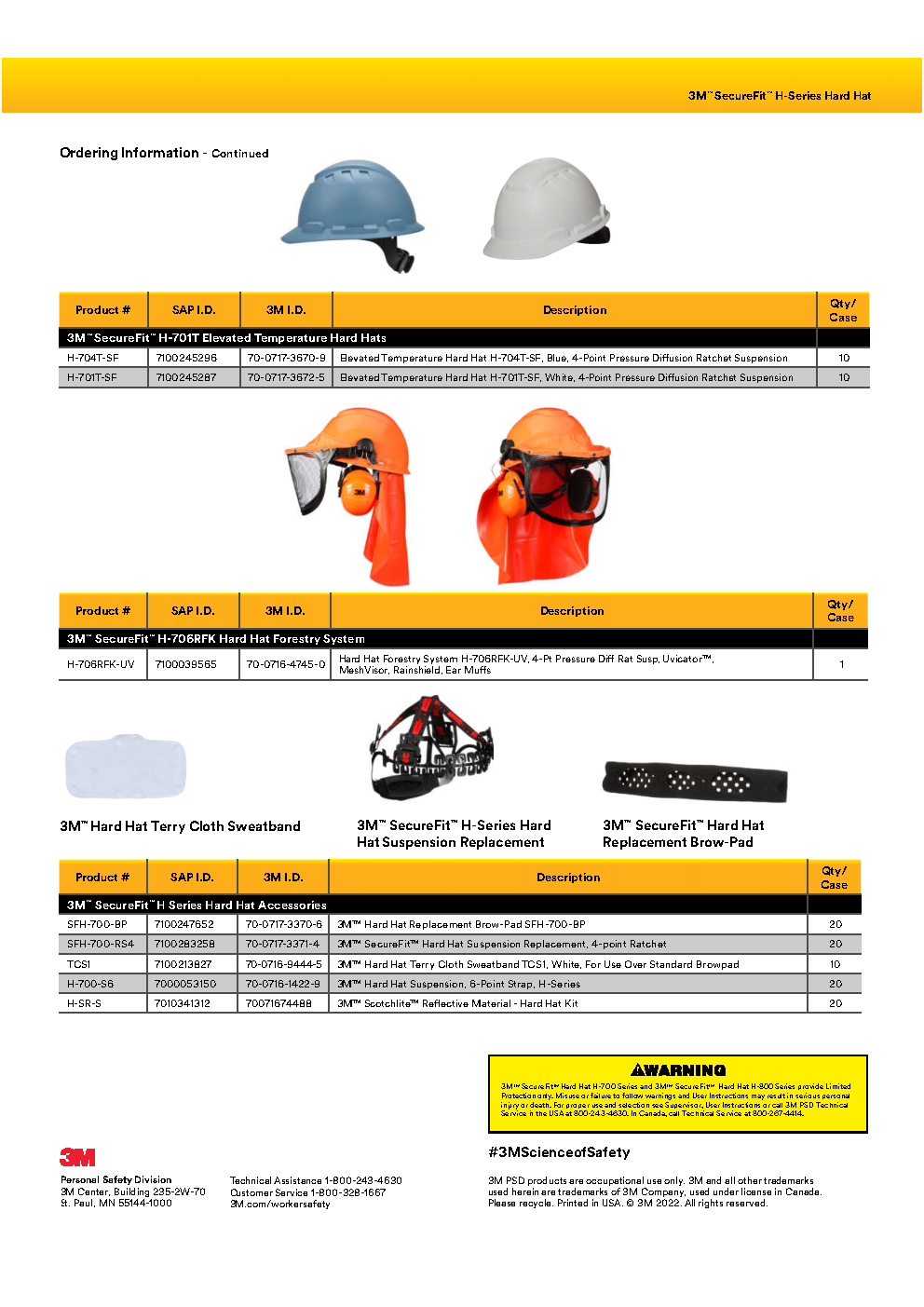 3M SecureFit™ H-702SFR-UV – Smart Yellow Hard Hat with UVicator™ Sensor and Pressure Diffusion Technology for All-Day Comfort and Safety. The smart hard hat that tells you when to replace it. - Image 6