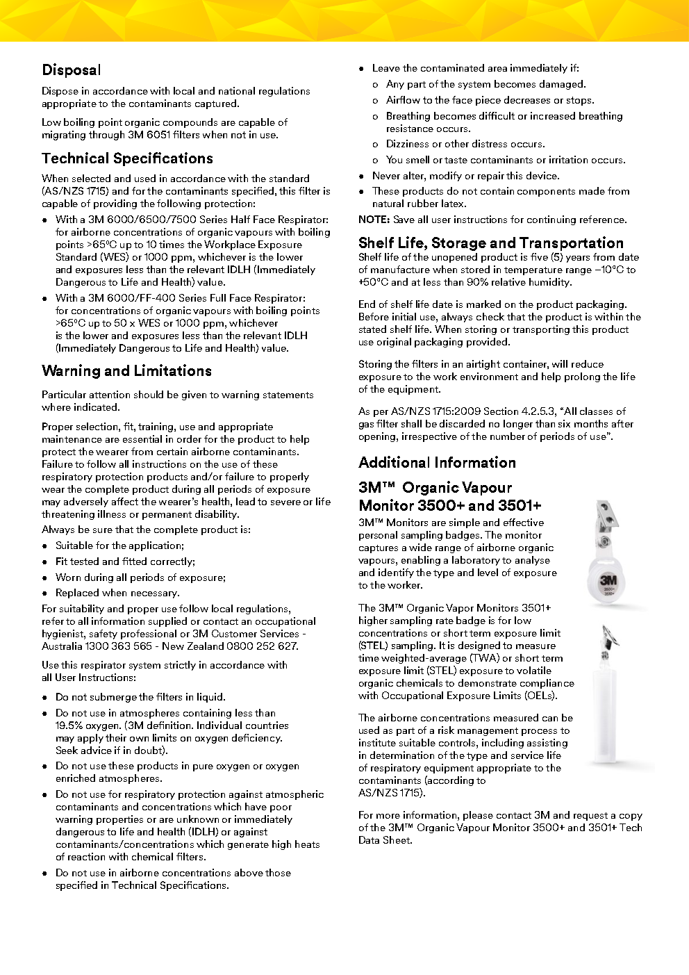 3M™ Gas and Vapour Filter, A1, 6051: Compact A1 filter for organic vapour protection—lightweight, low-resistance, and built for industrial reliability. - Image 3