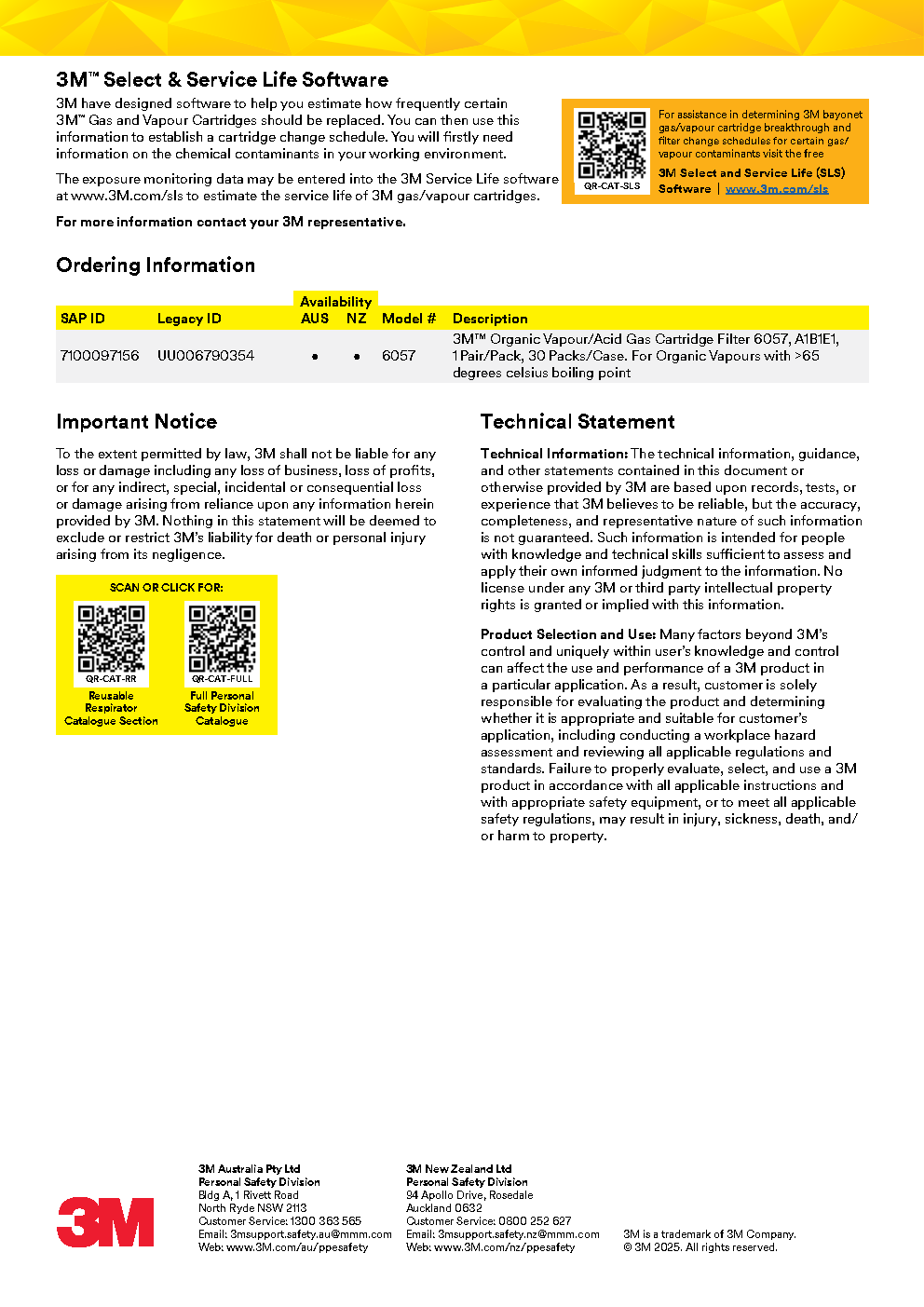 3M™ Gas and Vapour Filter, ABE1, 6057: Versatile ABE1 filter for multi-gas protection—compact, reliable, and built for demanding industrial environments. - Image 4