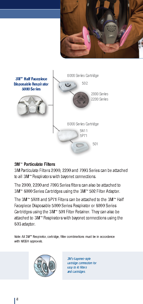 3M™ Gas, Vapour and Particulate Filter, A2B2E2K2HgP3 R + Formaldehyde, 6099: Ultimate multi-gas and particulate protection—engineered for high-risk environments including formaldehyde and mercury exposure. - Image 7