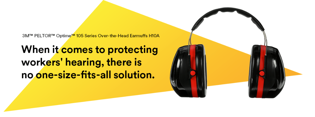 3M™ PELTOR™ Optime™ 105 Earmuffs H10A; Maximum Protection: Premium, Double-Shell Earmuffs for Extreme Noise (NRR 30 dB), Ultimate Comfort, Over-the-Head Design.